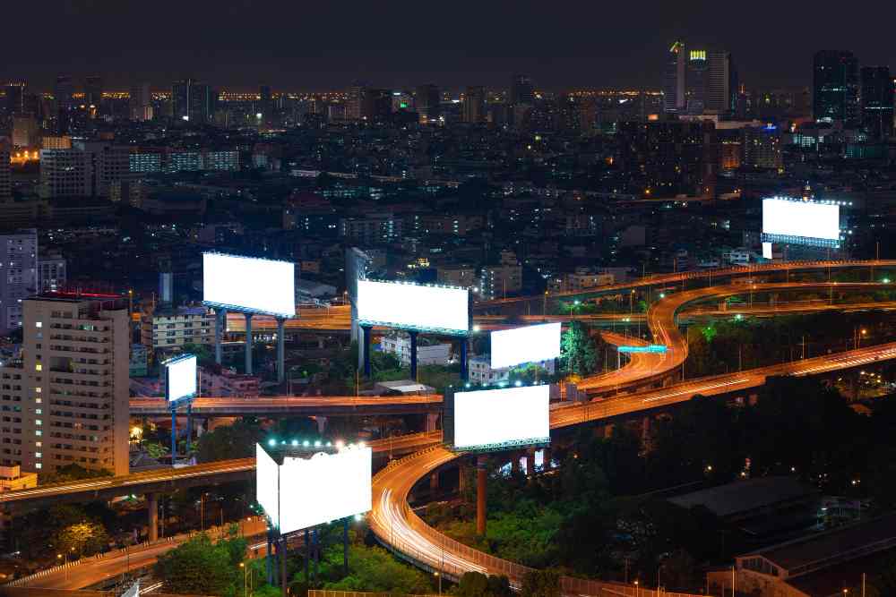 Outdoor LED screen in a big city